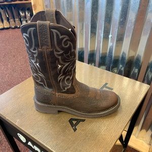 Justin leather cowboy boots